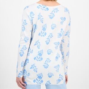 Floral Blue and White Sweater